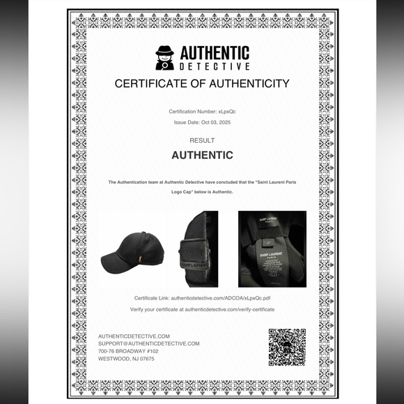 SAINT LAURENT Embellished Wool-Blend Felt Baseball Cap EUC W/ COA - Picture 13 of 16